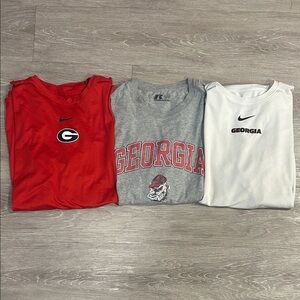 Georgia Bulldogs short sleeve t shirts XL Nike, Russell